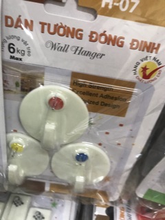 Combo 60 vĩ móc dán tường (3cái/1vĩ)