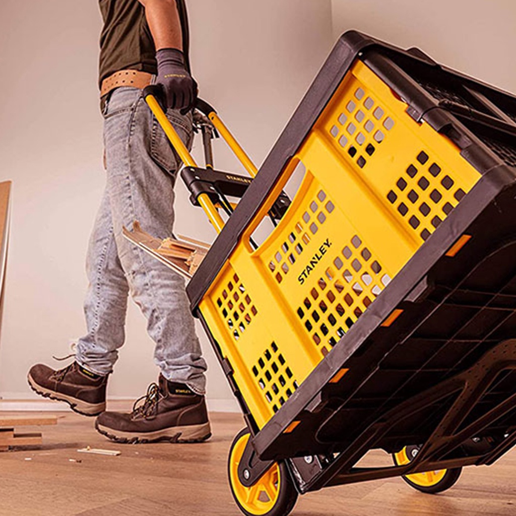 Xe đẩy tay 2 bánh cao cấp Stanley SXWTD-FT580 | gấp gọn kích thước 39 x 6 x 73 cm tải trọng 70kg [CHÍNH HÃNG][XSAFE]