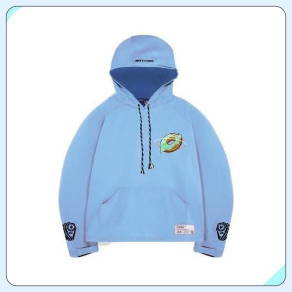 [Hàng Thu Đông] Áo Hoodie Nam Nữ Xanh Donut Chất Cotton Da Cá  Freesize