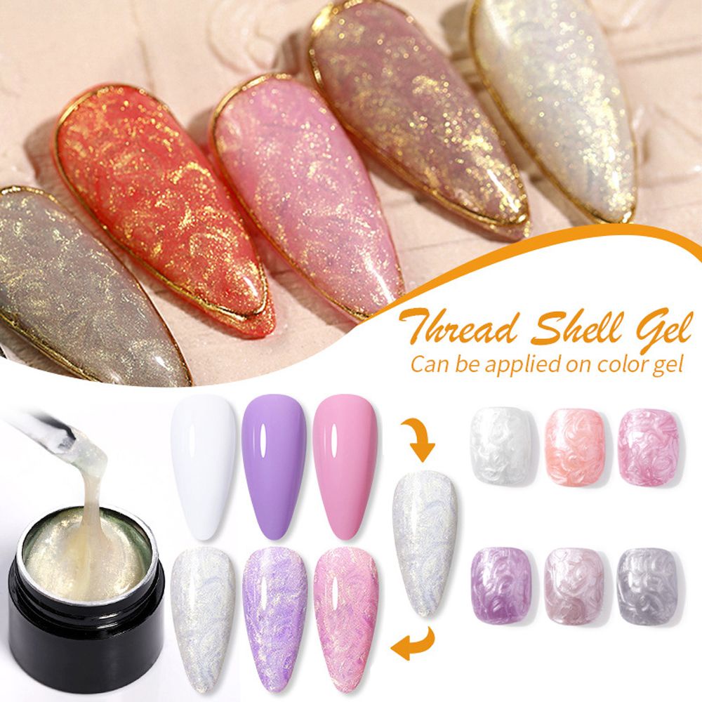 [Hàng mới về] Lọ gel sơn móng tay thiết kế màu sắc ngọt trai vỏ sò thời trang 7.5ml