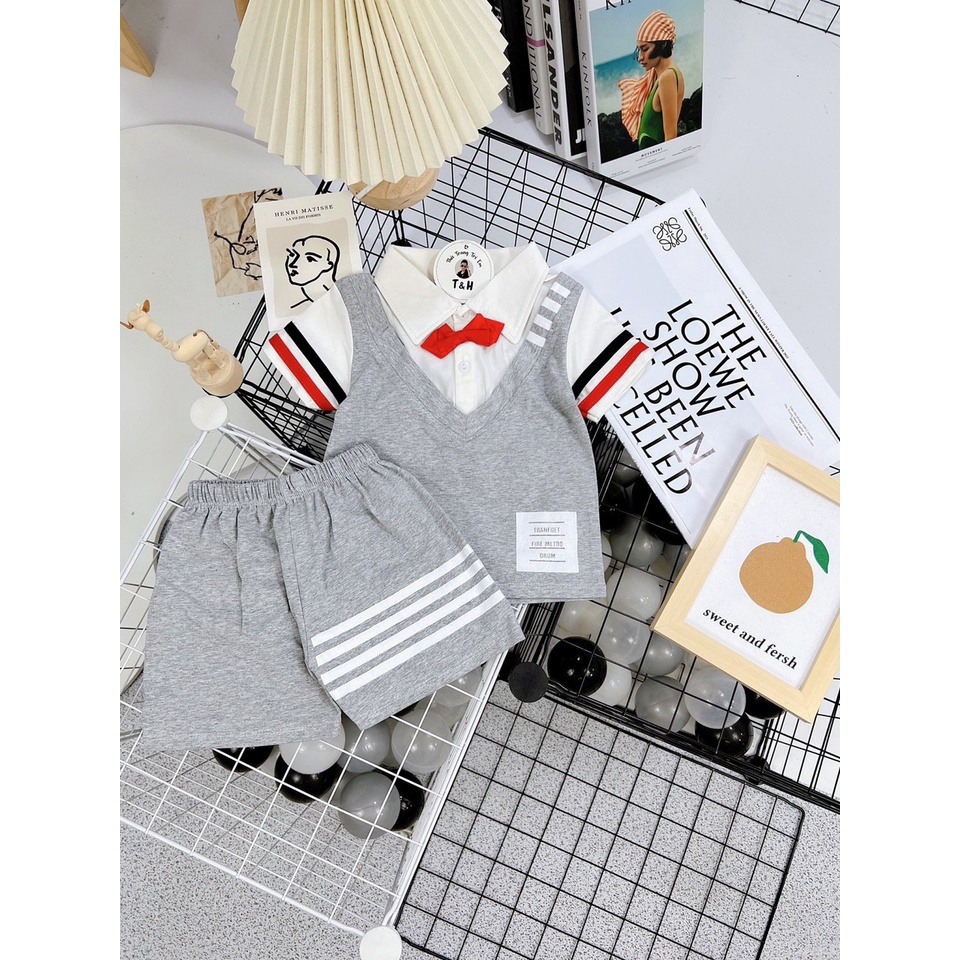 SET SƠ MI CÔNG TỬ NHÍ, BỘ ĐỒ BÉ TRAI MÙA HÈ