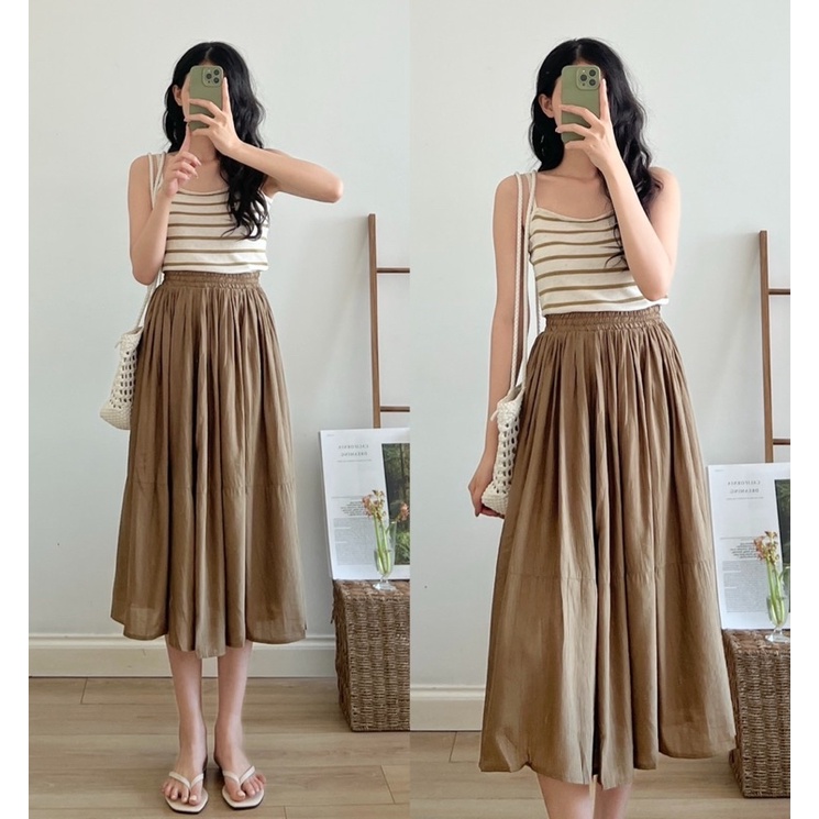 Chân váy voan cạp chun 8388_CV0082