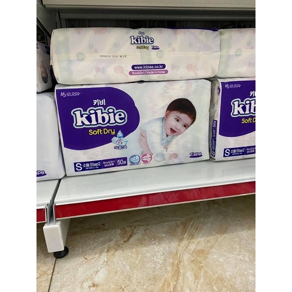 Bỉm Kibie Size S 50M (tã dán hàng nhập khẩu Hàn Quốc)