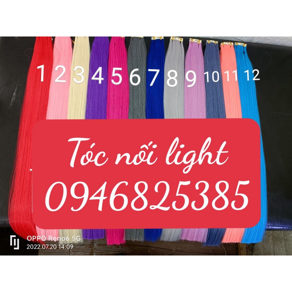 Tóc light dán làm từ sợi protein, Tóc giả kẹp dài thẳng light style Hàn Quốc