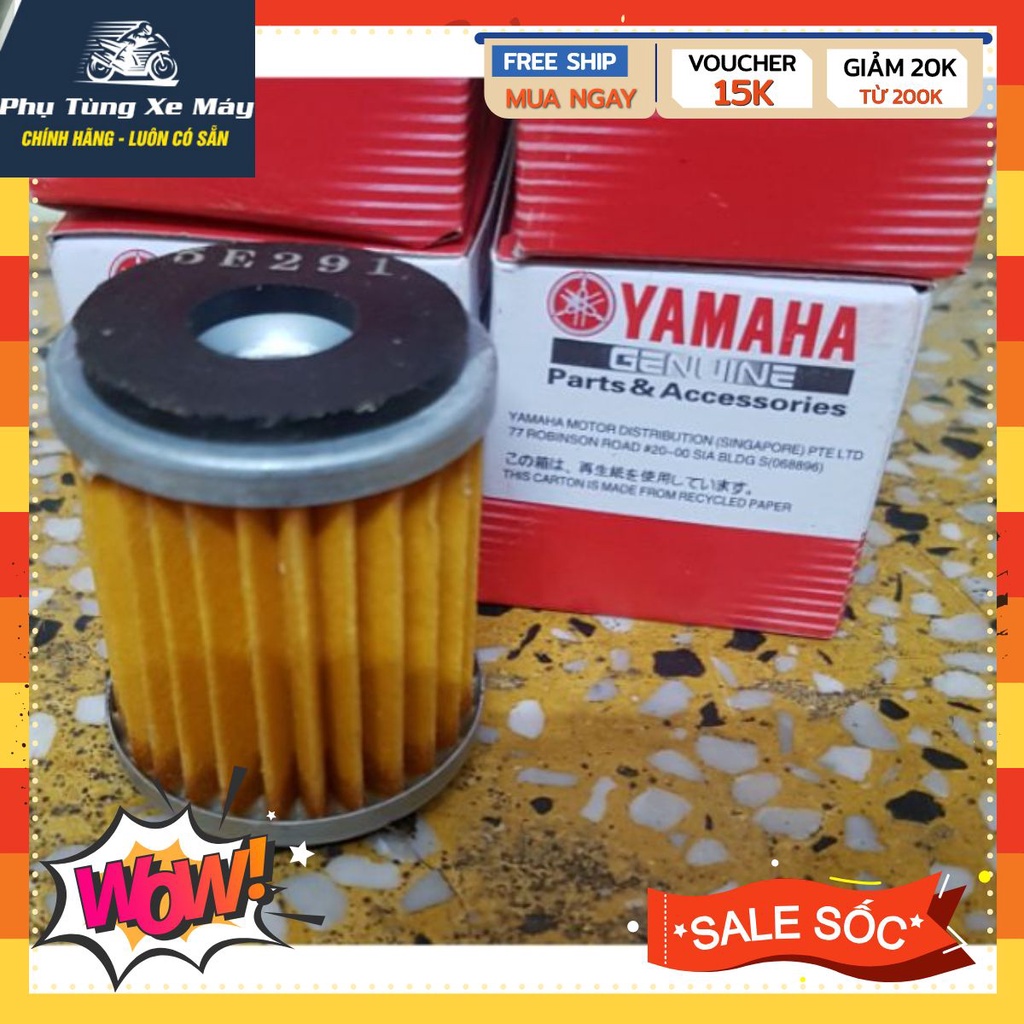 Lọc nhớt Yamaha Singapore chính hãng (lọc dầu Sirius Fi, Exciter 135, FZ, Taurus Fi, Jupiter Fi, TFX, R15 Ex135 ya)