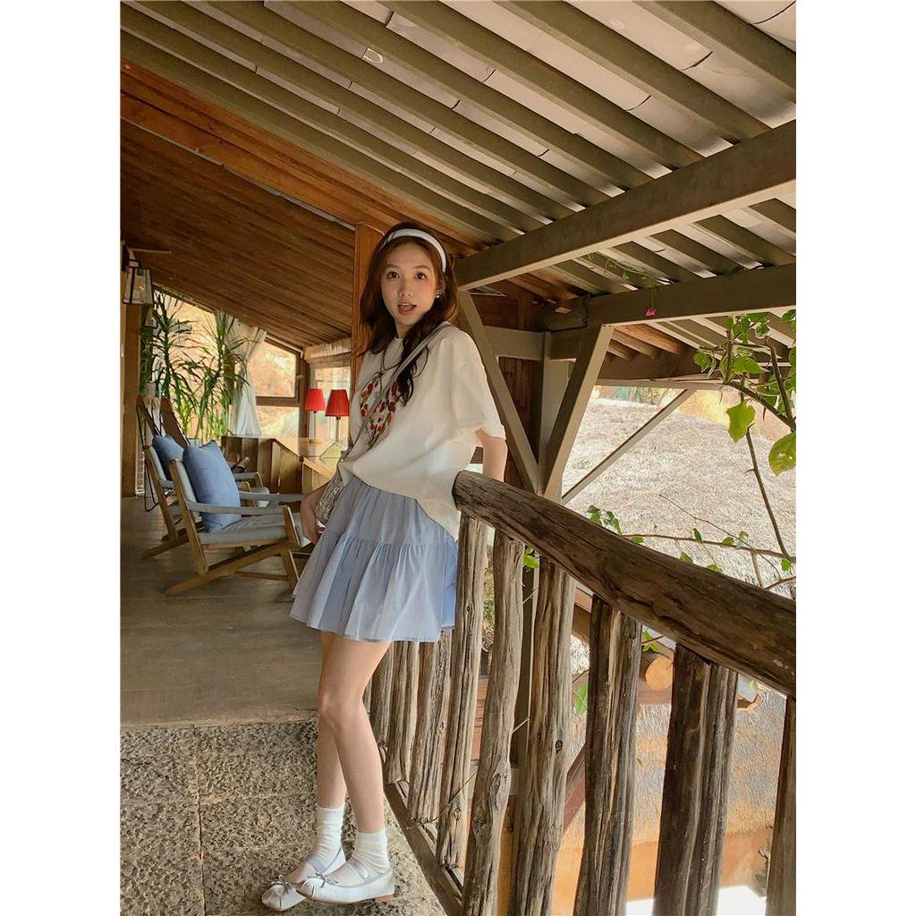 (MớI) Áo Thun NgắN Tay In HọA TiếT TráI Tim 62795