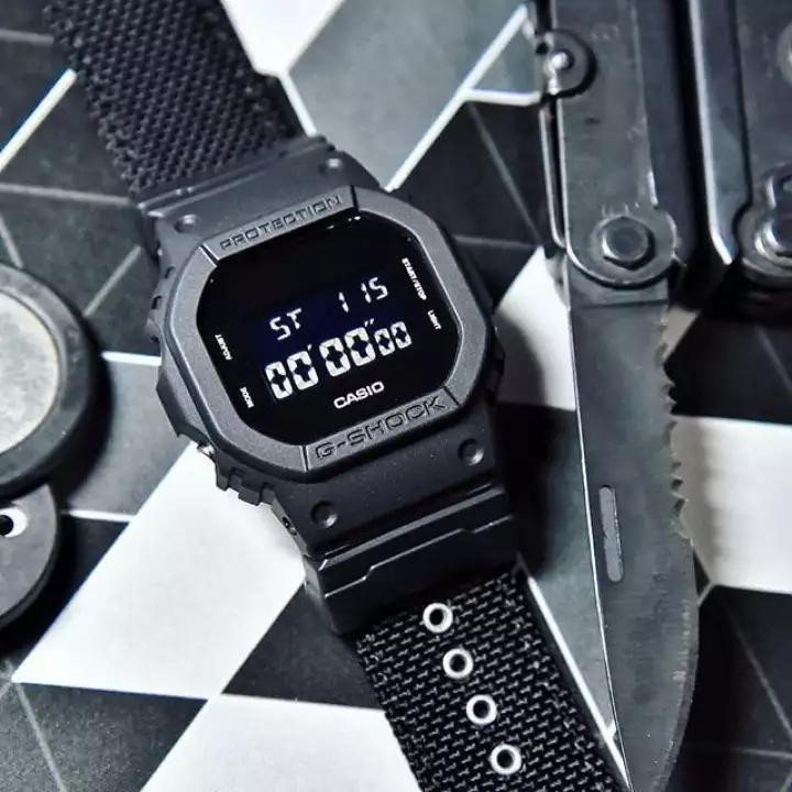 Đồng Hồ Casio Nam Dây Vải Chính Hãng GSHOCK DW-5600BBN-1DR