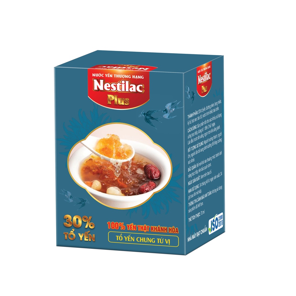 Nước yến thượng hạng Nutriplus Nestilac Plus 30% tổ yến chưng đường phèn, ngũ vị lọ 70ml