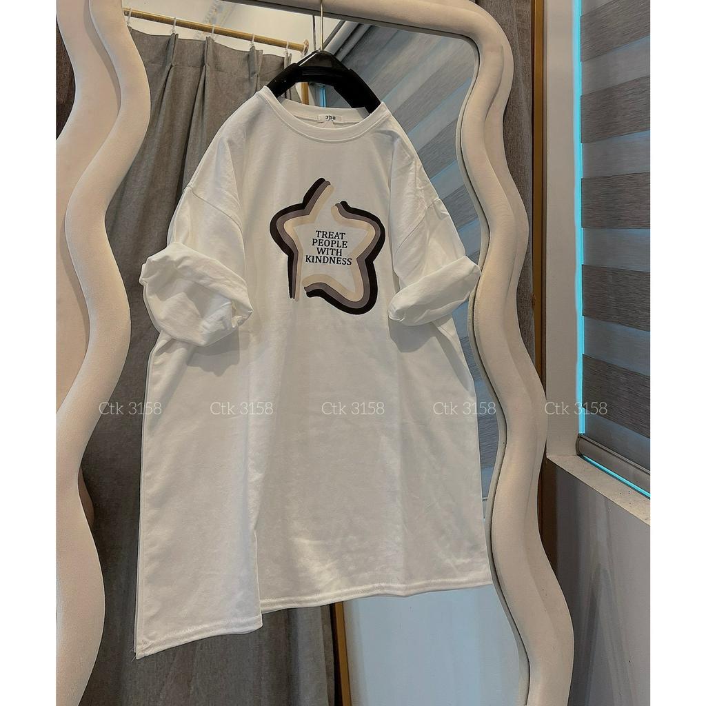 Áo Phông Sao Nam Nữ Unisex Dáng Rộng Tay Lõ Cổ Tròn Bigsize -Áo Thun Thể Thao Ngắn Tay Form To