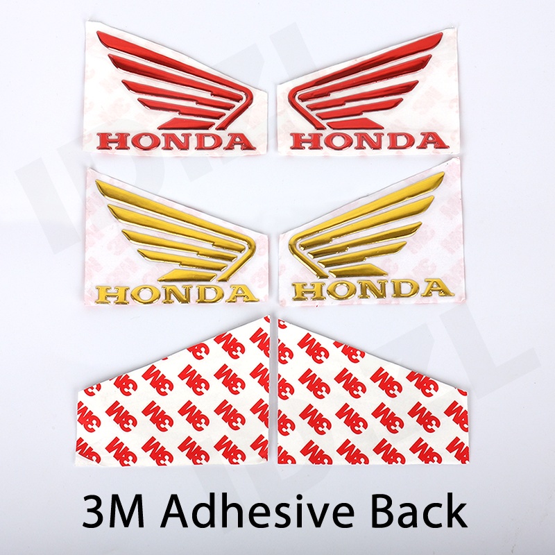 Miếng dán trang trí hình đôi cánh 3D bằng cao su mềm 3m cho xe Honda