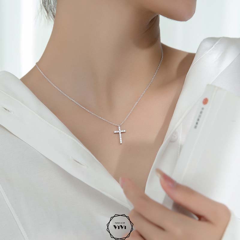 Dây chuyền bạc Ý hình Thánh Giá Rocky – vòng cổ bạc ViVi_Gift
