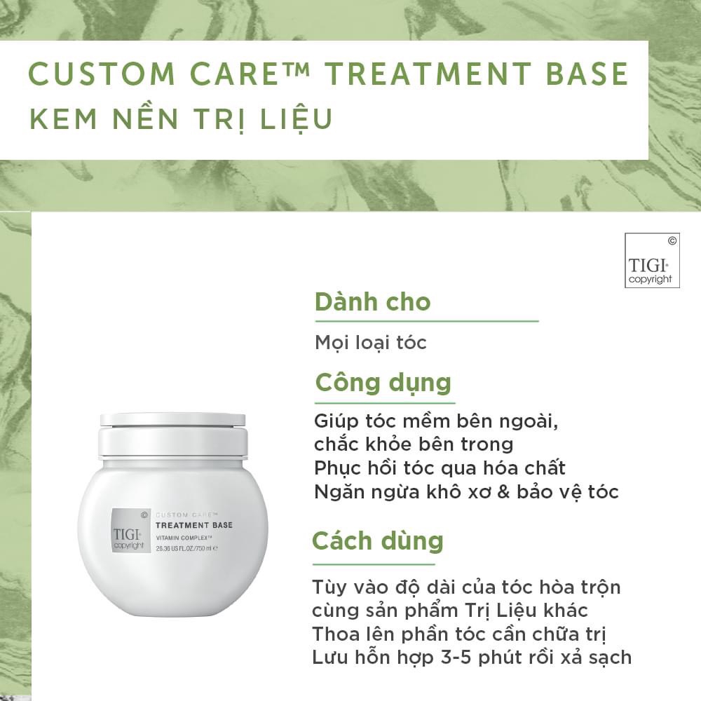 Kem nền phục hồi TIGI COPYRIGHT TREATMENT BASE 750ml chính hãng