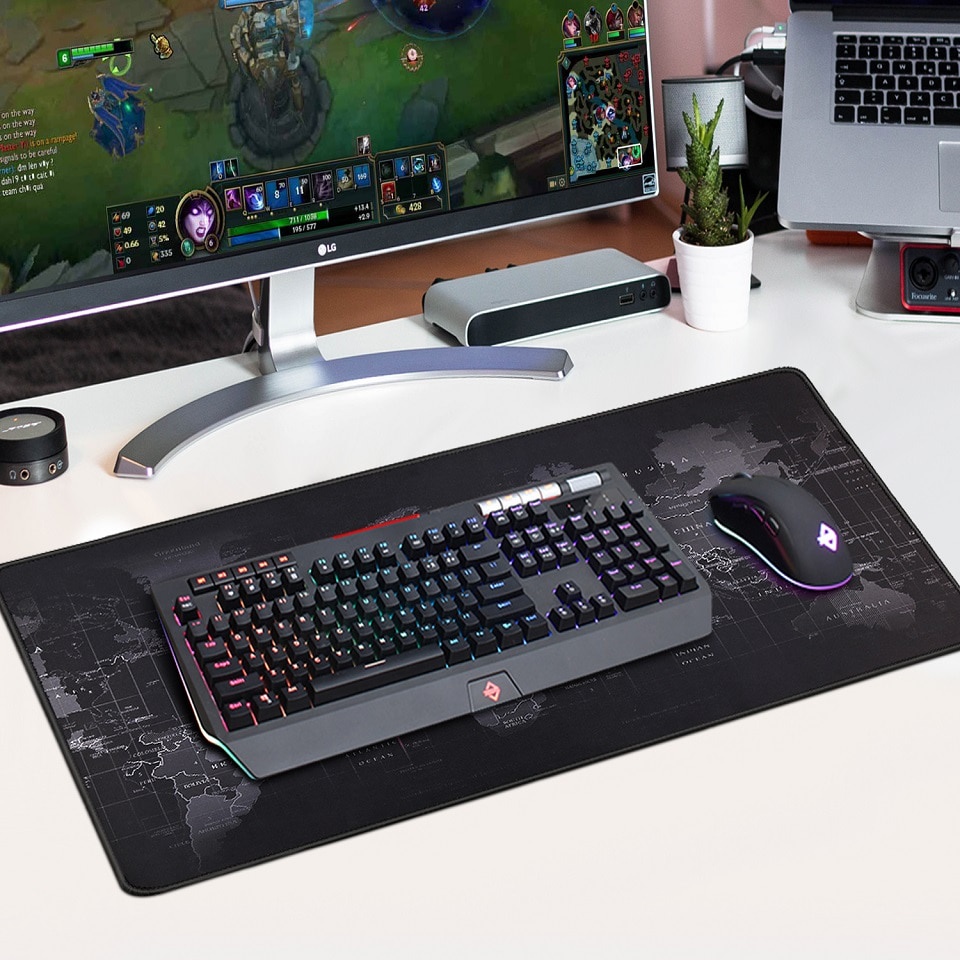 Tấm Lót Chuột Và Bàn Phím Chơi Game Cỡ Lớn XL Ped Mauspad