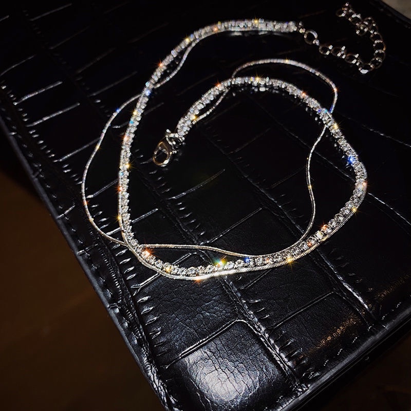 Chocker - vòng cổ 2 hàng đá nhân tạo