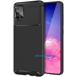 Ốp lưng Samsung Galaxy A51 Film Carbon Case chống sốc Đen