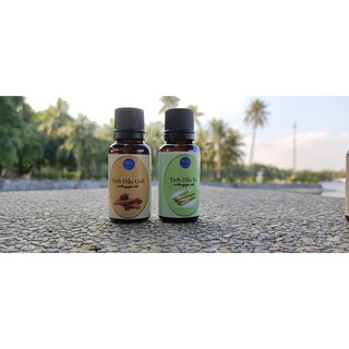 Combo tinh dầu sả, quế nguyên chất 100% - 20ml mỗi lọ