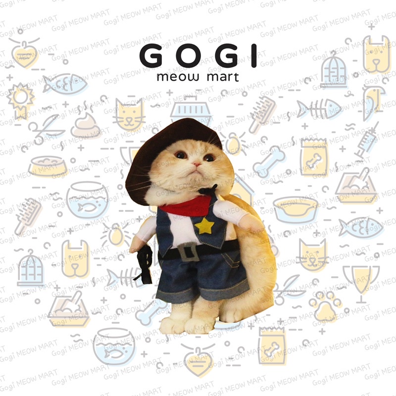 [GIÁ SỐC] Quần Áo Cosplay Cowboy Cao bồi, Thủy Thủ cho Chó Mèo xinh xắn -  Gogi MEOW MART