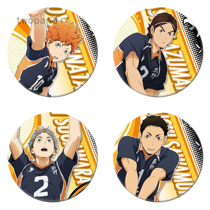 Huy Hiệu Cài Áo Hình Anime Haikyuu!! Bóng Chuyền