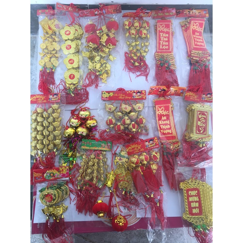 Combo 10, 15, 20 khánh liễn trang trí tết trên cây mai, cây đào, cây quất ngày tết