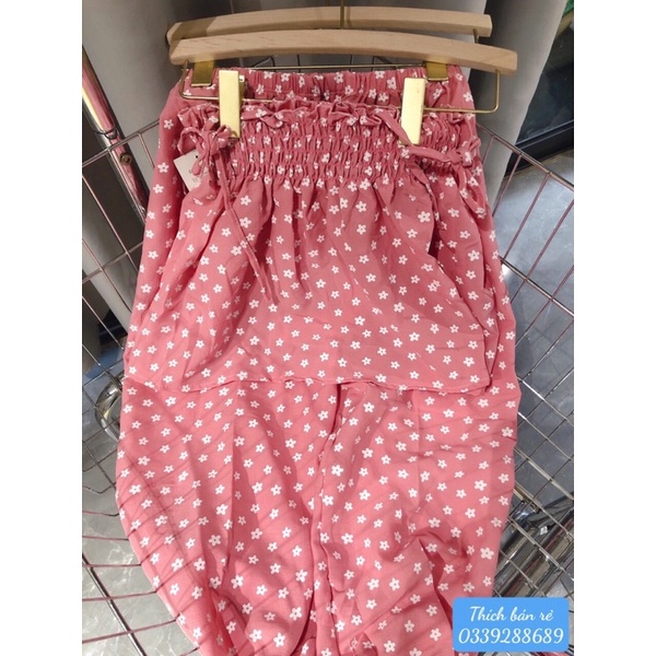 Set hai dây hoa nhí đáng yêu mặc nhà hình thật dưới 52kg