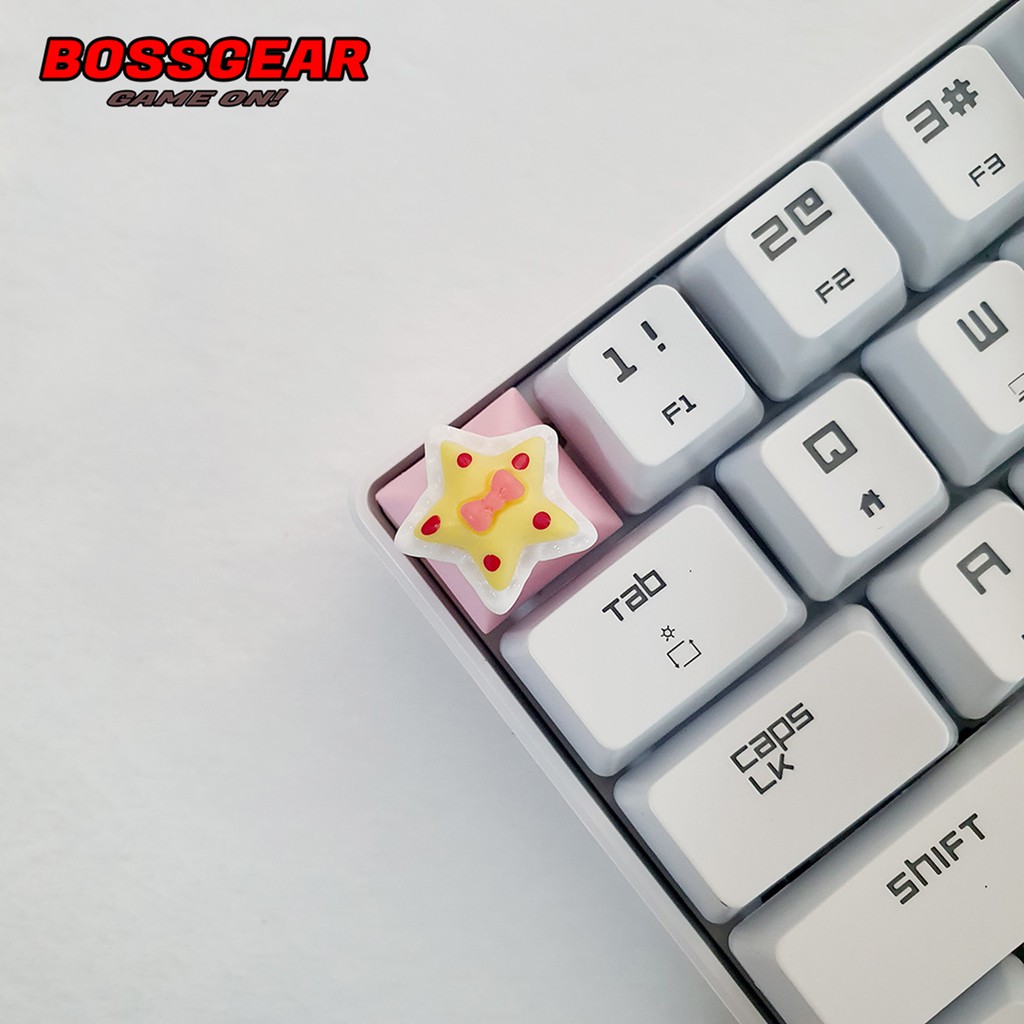 Keycap Lẻ hình ngôi sao nơ cực đẹp và dễ thương ( keycap resin độc lạ )( Keycap Artisan )