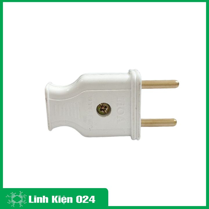Phích cắm điện 2 chân sử dụng điện áp 250V chịu dòng 10A