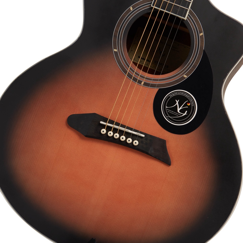 Đàn Guitar Acoustic NG Star-SB ( Màu Sunburst) ( Solid top) - Tặng Kèm Bao Đàn Chính Hãng, Capo, Pick