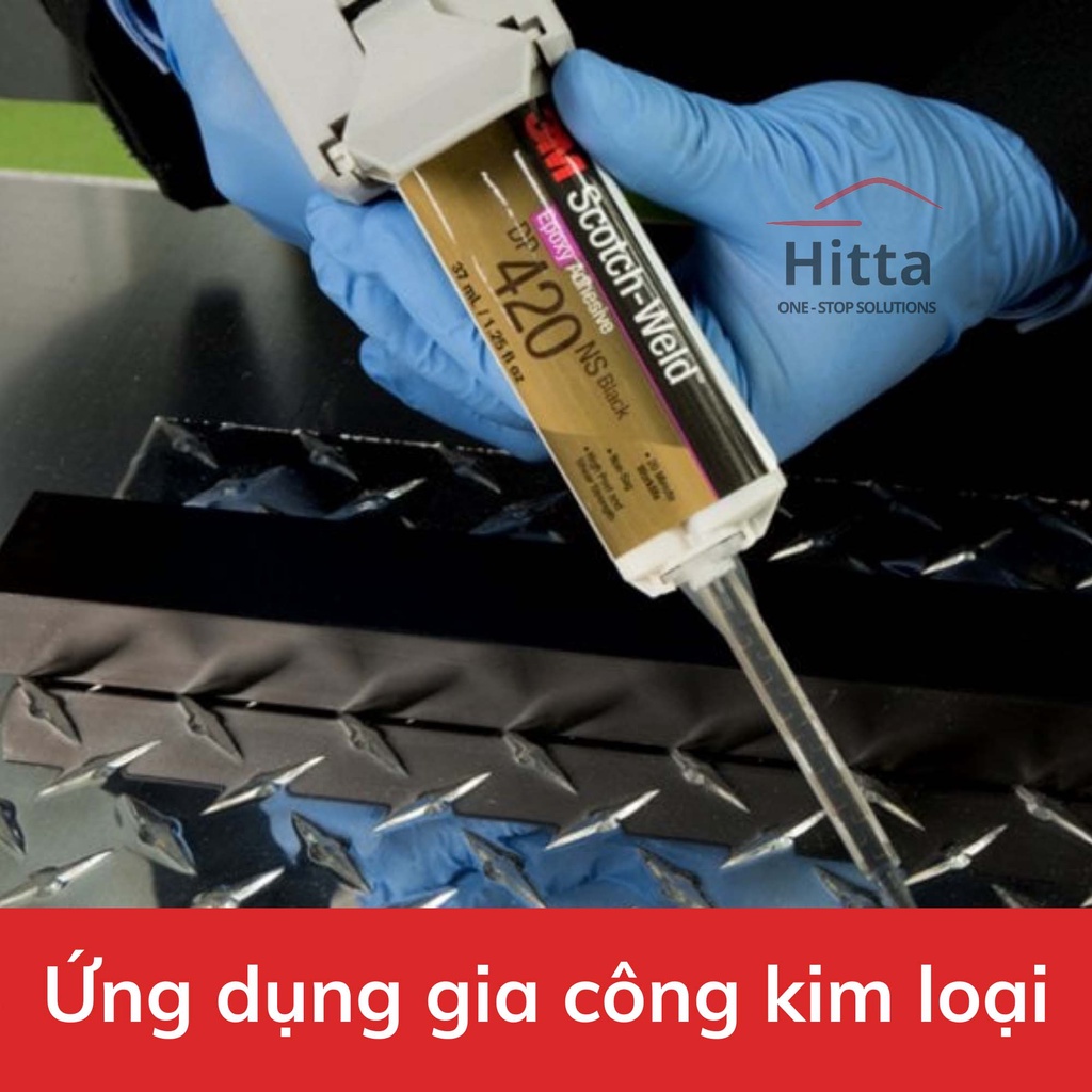 Keo 2 thành phần dán sắt, gỗ, kim loại Epoxy 3M DP420 1 chai 50ml màu đen