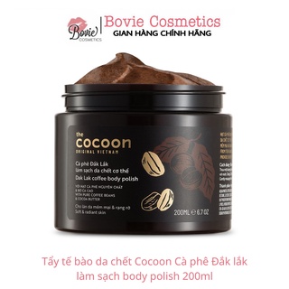 Tẩy tế bào da chết cơ thể Cocoon Cà phê Đắk lắk làm sạch body polish 200ml