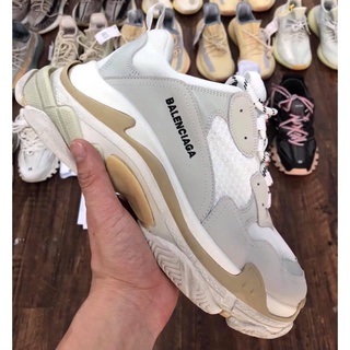 [ FULL BOX ] Giày Thể Thao Balen Nam Nữ Đế Bẩn Trips Cao Cấp + Màu Trắng
