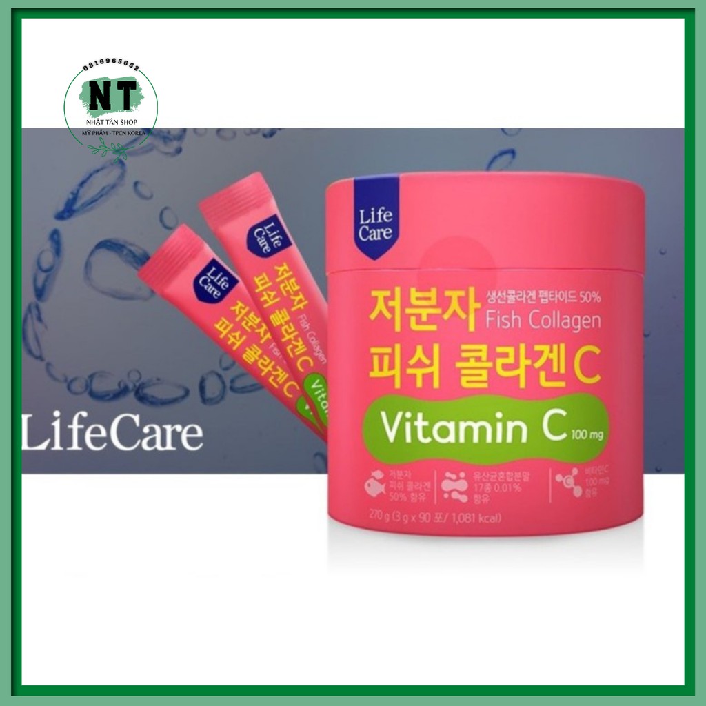 Bột Collagen Plus vitamin C - Collagen Lựu đỏ Life Care - Collagen chăm sóc da