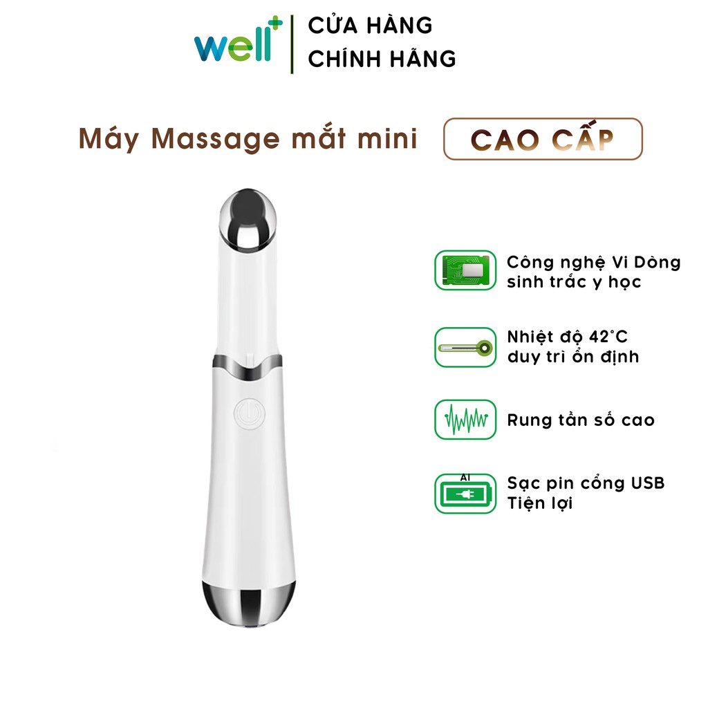 Máy Massage Mắt Mini Cao Cấp, Máy Mát Xa Mắt Làm Giảm Nếp Nhăn Quầng Thâm, Bọng Mắt