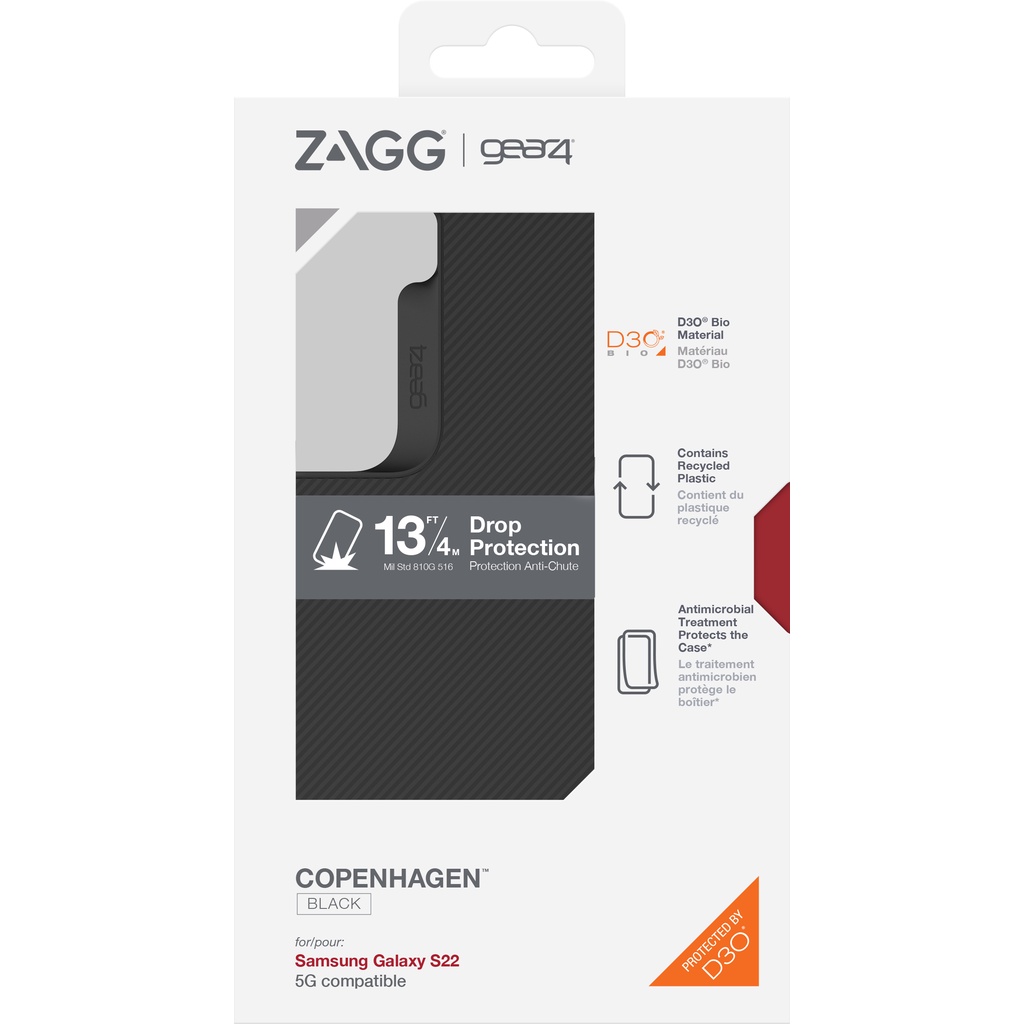 Ốp lưng chống sốc Gear4 D3O Copenhagen 4m cho Samsung Galaxy S22 series