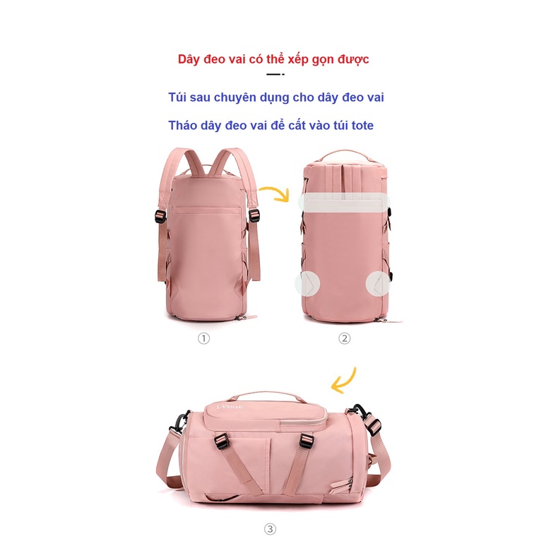 Balo Túi xách du lịch thể thao tập GYM, Yoga, Bơi cỡ lớn nam nữ nhiều ngăn chống nước BL20002