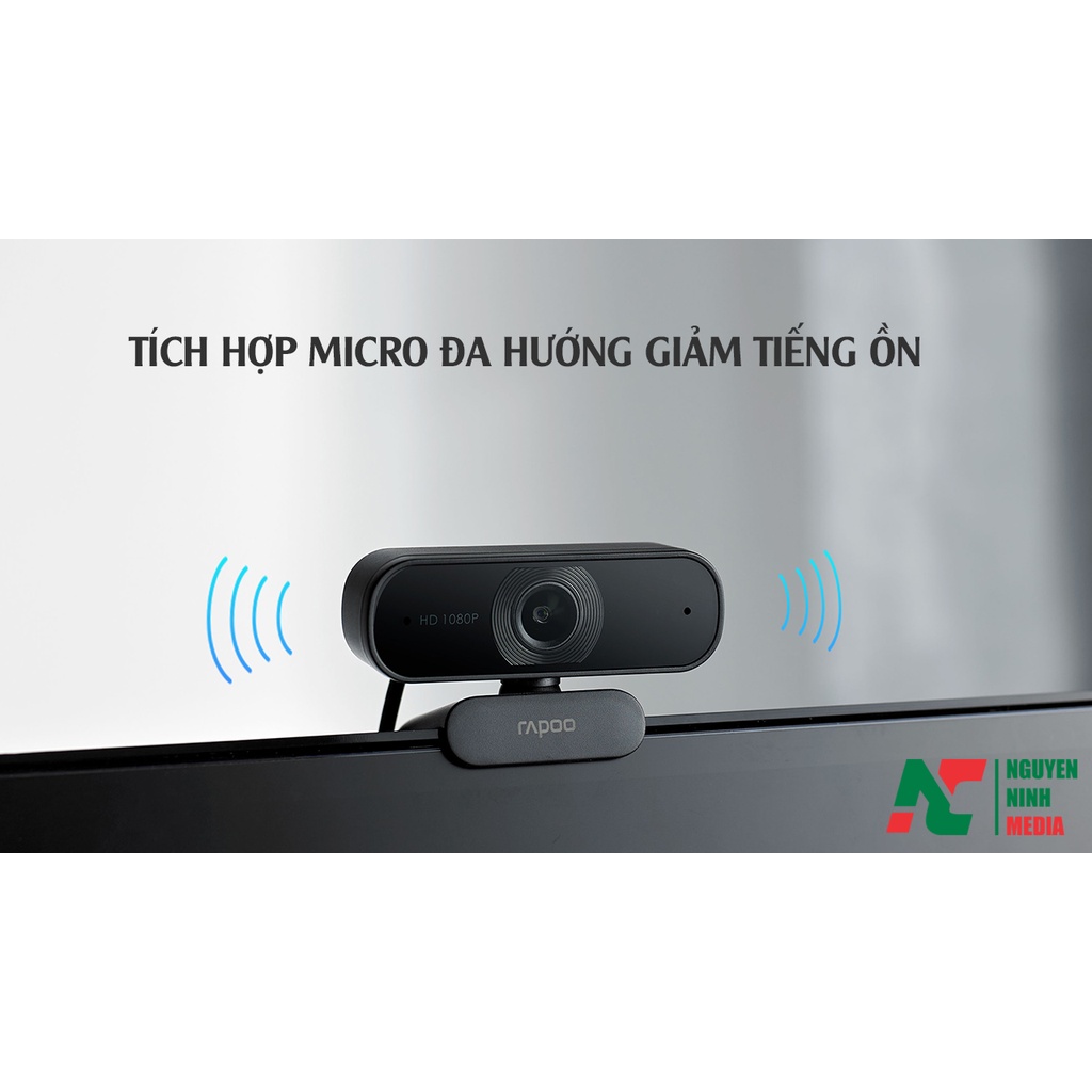 [Mã 1511ELSALE hoàn 7% đơn 300K] Webcam Rapoo C260 Độ Phân Giải Full HD 1080p - Hàng Chính Hãng | WebRaoVat - webraovat.net.vn