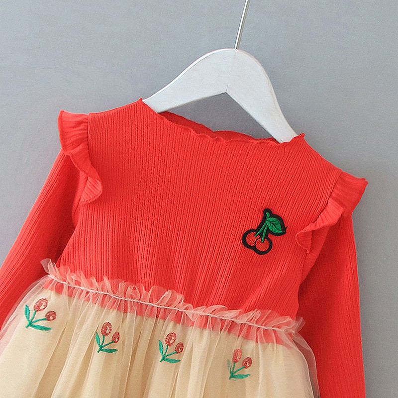 Set đầm ngủ họa tiết trái cherry và quả anh đào xinh xắn dành cho bé gái