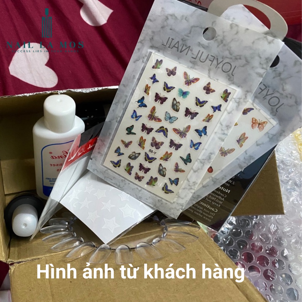 Miếng dán móng tay 3D nail sticker chủ đề con bướm 7 mẫu (lẻ 1 tấm)