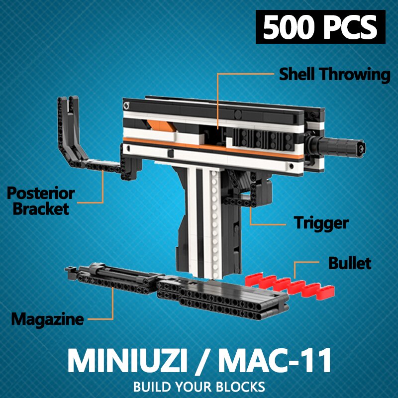 Đồ Chơi Lắp Ráp Kiểu Mô Hình Free Fire Lửa Chùa Mô Hình UZI MINI Với 500+ Mảnh Ghép,  Của Kevin183