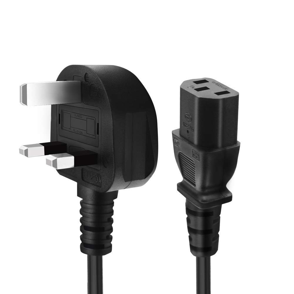 Dây cáp nguồn 3 chấu 3G× mm2 UK AC 3Pin C13 cho màn hình máy scan/máy tính/điện thoại/LCD/LED | BigBuy360 - bigbuy360.vn