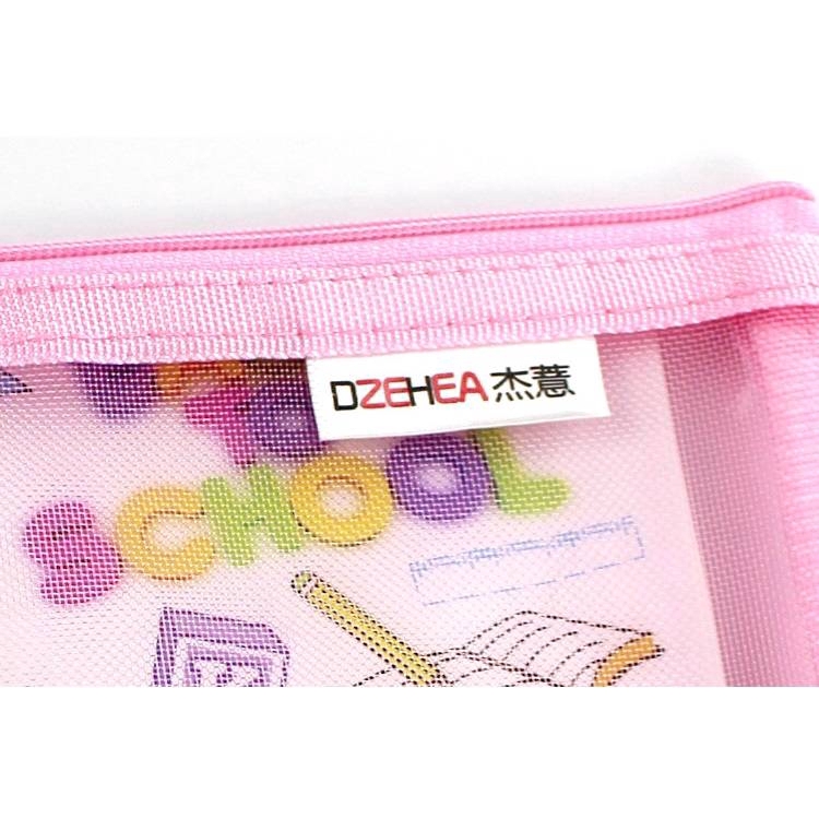 Hộp bút trong suốt thiết kế đơn giản bằng lưới nylon