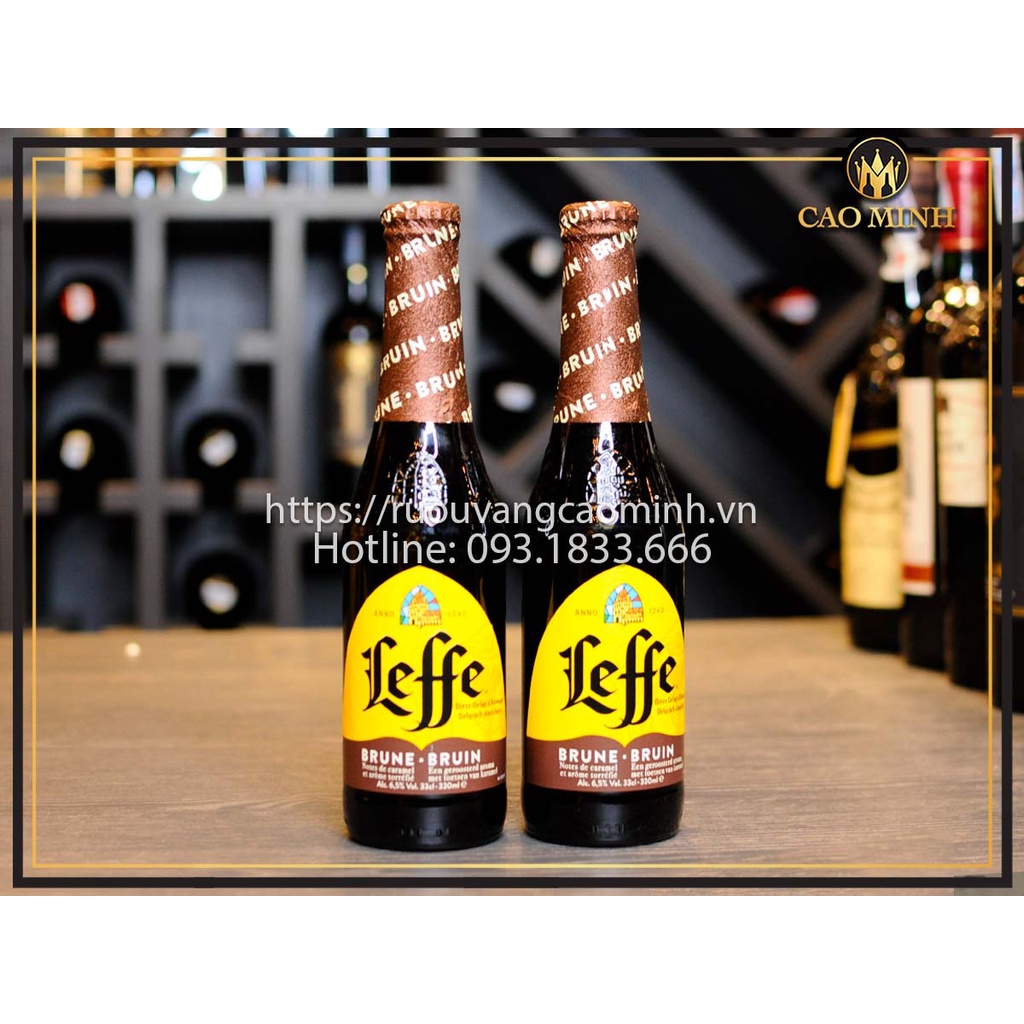 Bia Leffe Nâu ( Leffe Brune ) 6,5% Lốc 6 Chai 330ml Nhập Khẩu Bỉ