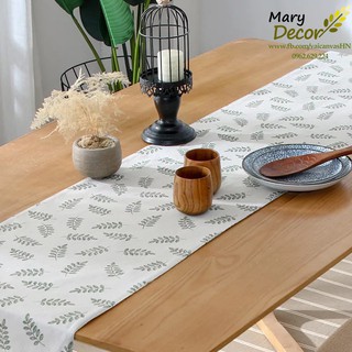KHĂN RUNNER MARY DECOR - LÁ XANH KR-B04