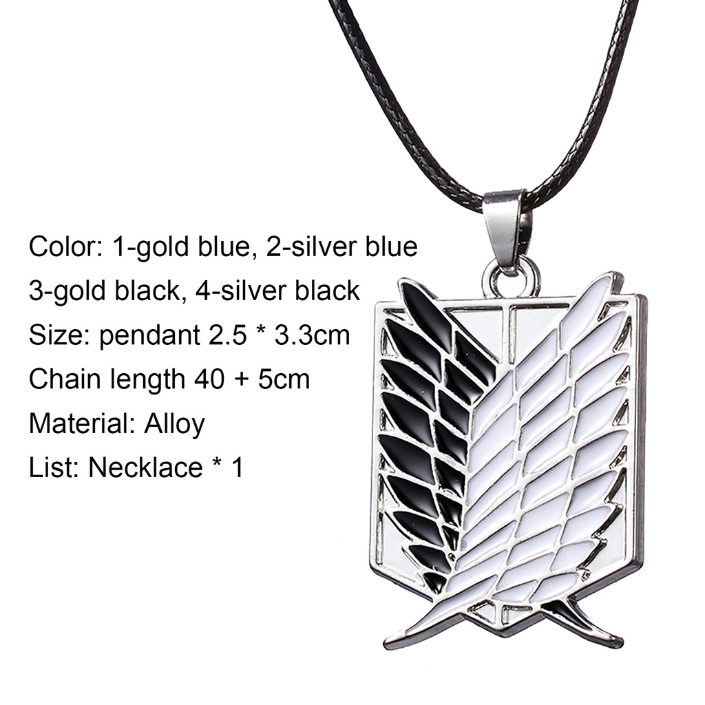 <Dobetter Necklace> Necklace Funny Creative Attack On Titan Anime Cosplay Necklace for Women