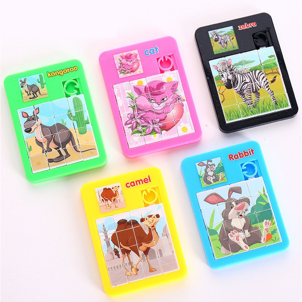 Bộ đồ chơi xếp hình trượt 9 mảnh DCN10 móc khoá trẻ em dễ thương
