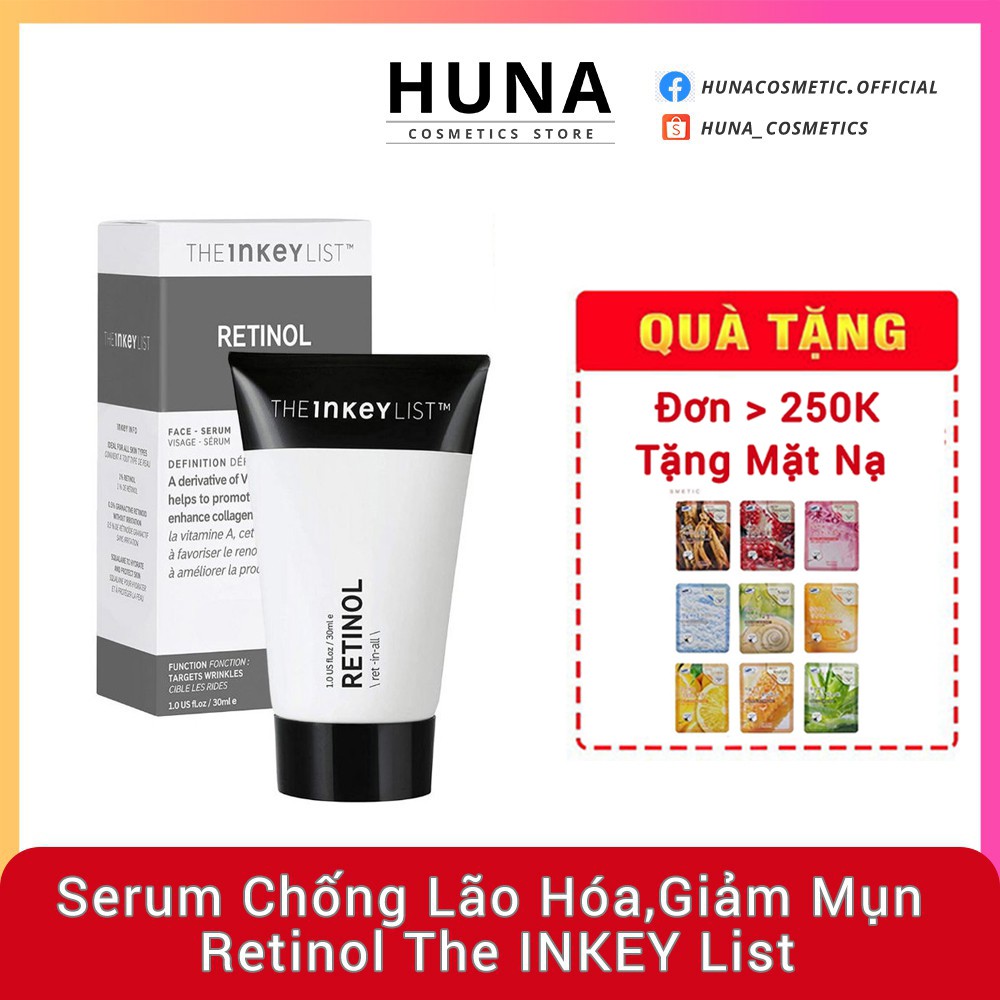 [BILL SEPHORA] SERUM CHỐNG LÃO HÓA, HỖ TRỢ GIẢM MỤN, TÁI TẠO DA RETINOL THE INKEY LIST 30ML