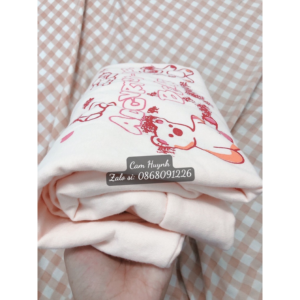 Áo Sweater Màu Hồng In Hoạt Hình Form Rộng Chất Nỉ Quảng Châu Xịn Ulzzang | BigBuy360 - bigbuy360.vn