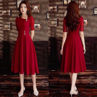 ĐẦM XÒE TIỂU THƯ TAY PHỐI REN,CỔ VÀ EO ĐÍNH NGỌC CAO CẤP 80031