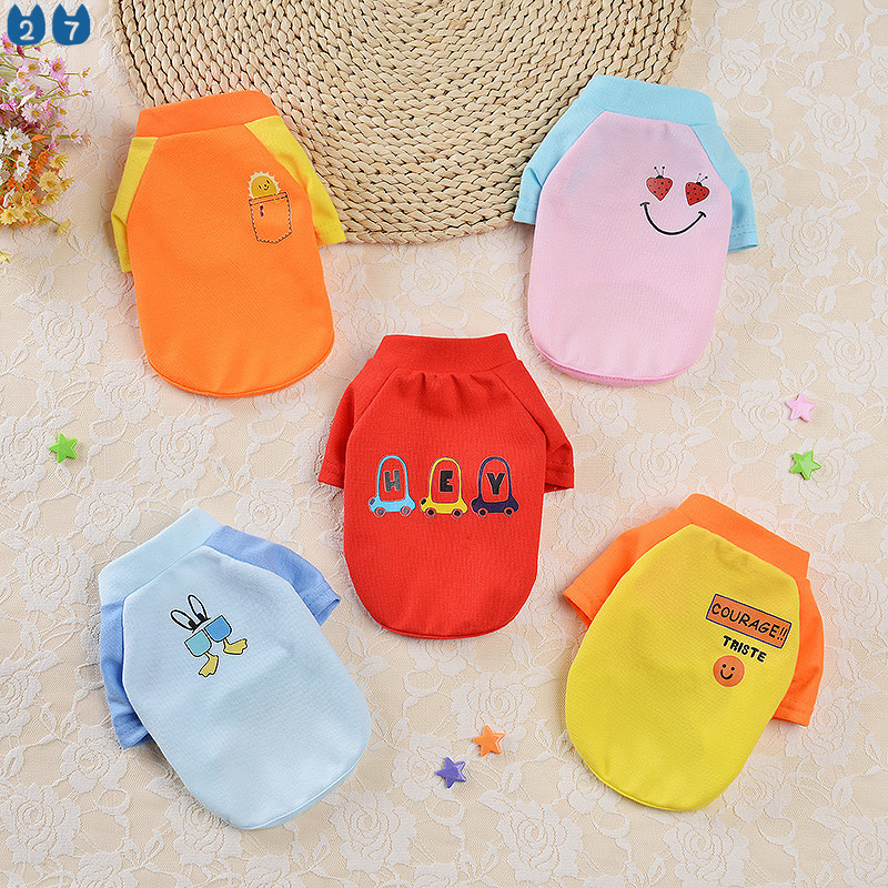 Áo Thun Mềm Mại Họa Tiết Kẻ Sọc 27Pets} Cho Cún Cưng Cỡ Nhỏ Và Vừa