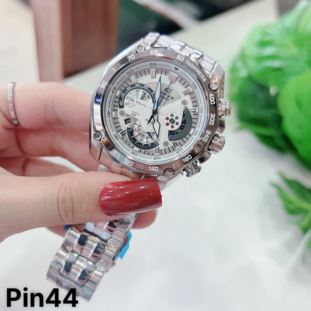 ĐỒNG HỒ NAM EDIFICE EF-550D EF-550RBSP, DÂY THÉP , SIZE 45MM KÈM HỘP HÃNG