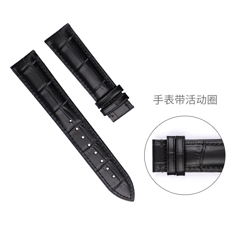 Set 2 Vòng Da Đồng Hồ Đeo Tay 14 16 18 19 20 21 22 24 26mm Giá Đỡ
